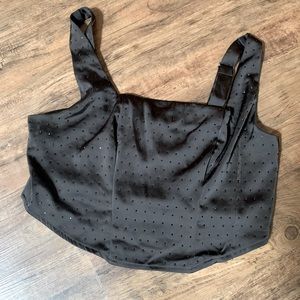 (Sold)NWOT* Wild Fable Black Bustier Top L